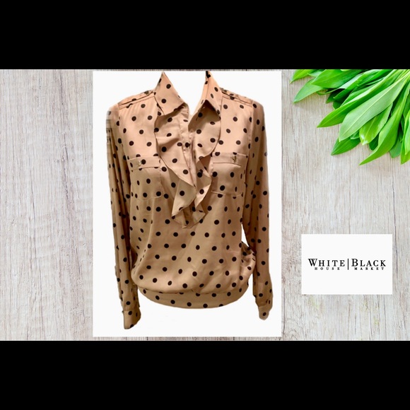 White House Black Market Tops - White House Black Market Gold Blouse Sz 6